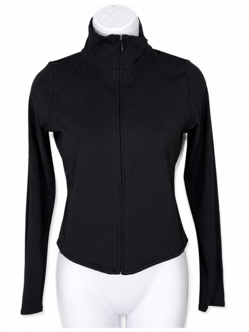 Vuori Chilled Out Track Full Zip Jacket S Black Mock Neck Athleisure Granola